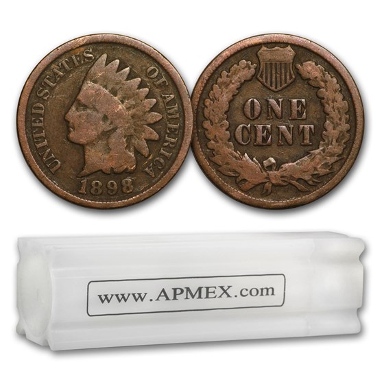 1864-1909 Indian Head Cents (50count Rolls) Average Circulated 1864-1909 Indian Head Cents (50count Rolls) Average Circulated